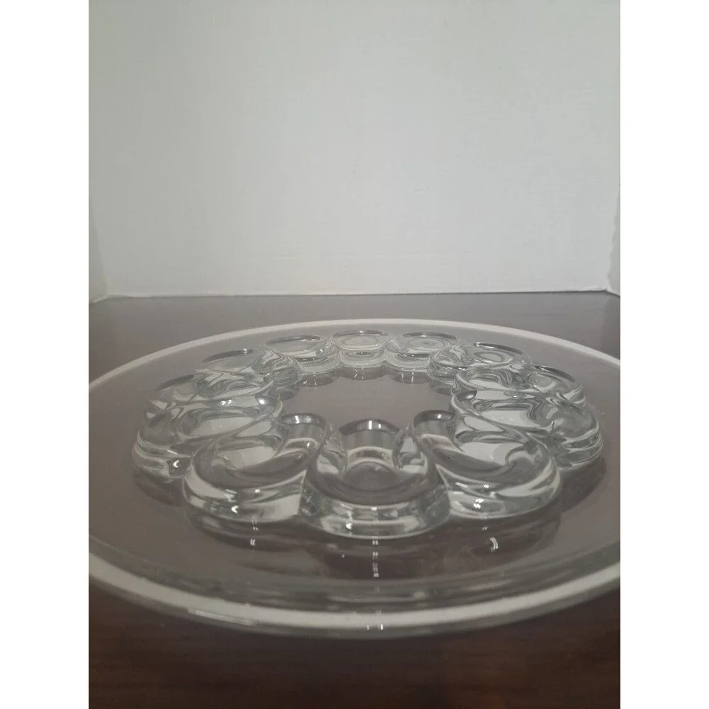 Vintage Duncan Miller Deviled Egg Glass Serving Platter